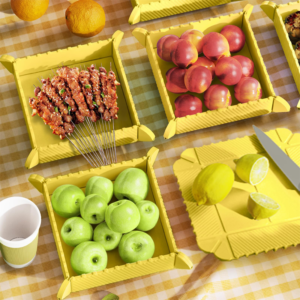 Silicone-Plate-Camping-Collapsible-Bowl-Flexible-Bowl