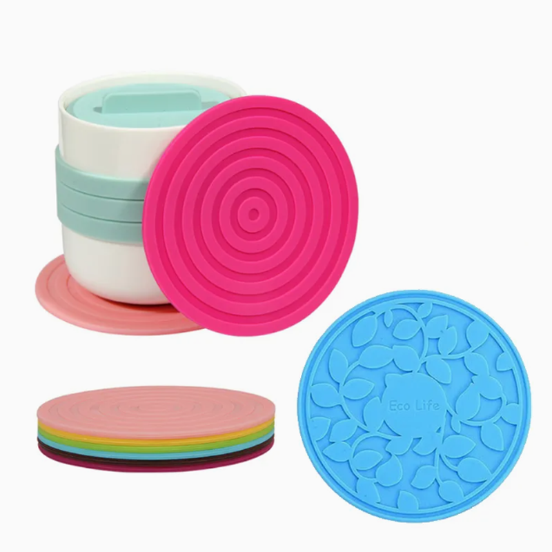 Silicone Rubber Cup Coaster Mat with Custom Logo for Promotion Gift Factory4