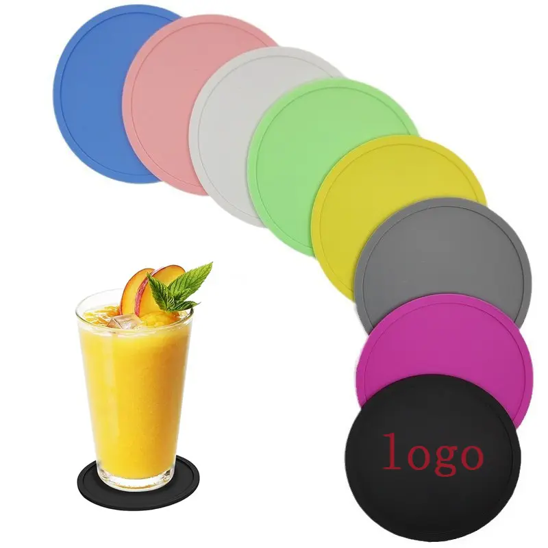 Personalized Heat-Resistant Silicone Drink Coasters with Custom Logo Suppliers4