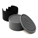 Customized Reusable Silicone Mat Coasters for Kitchen Drinks Set with Holder Suppliers2