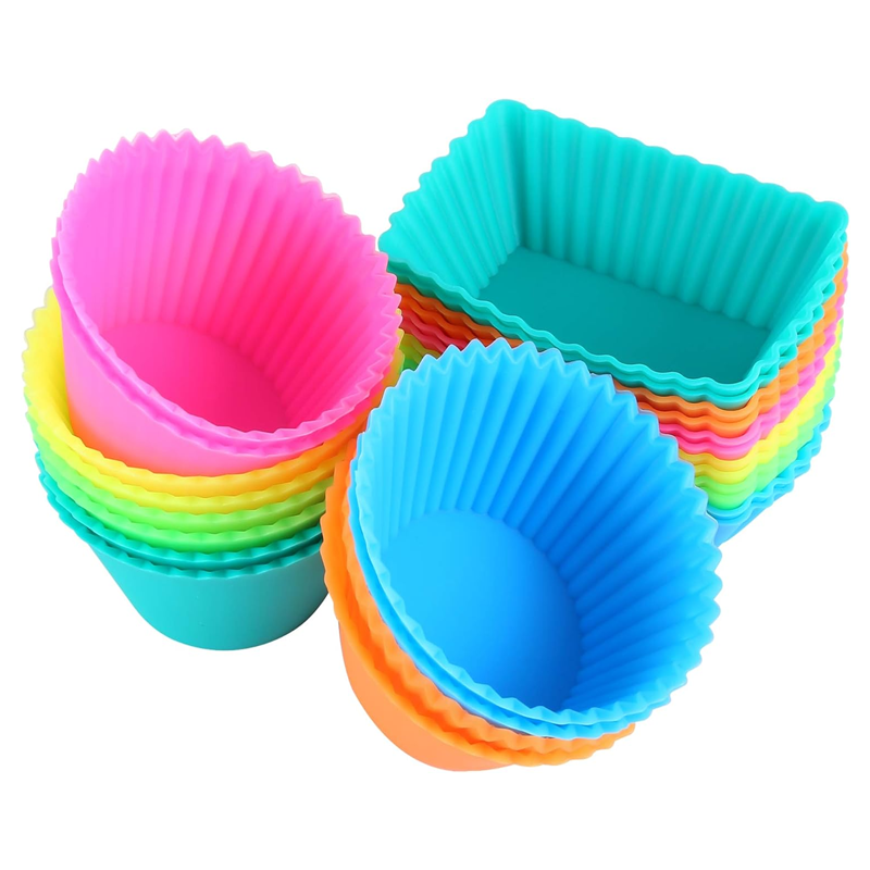 Customized Reusable Silicone Muffin Cup Molds for Kitchen Cupcake Baking Manufacturing 4