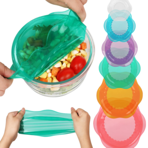 OEM Reusable Silicone Stretch Cover Lids for Food Storage Containers Manufacturing1
