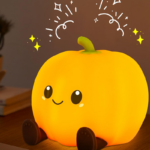 White Label Silicone Halloween Pumpkin Night Light for Festival Halloween Decorations Suppliers 1