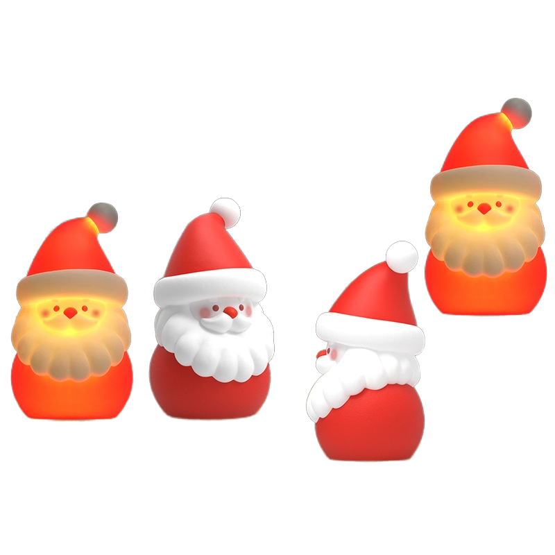 Custom Christmas Snow Old Man Silicone Night Light for Festival Bedroom Atmosphere Application Supplier1