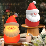 Custom Christmas Snow Old Man Silicone Night Light for Festival Bedroom Atmosphere Application Supplier2