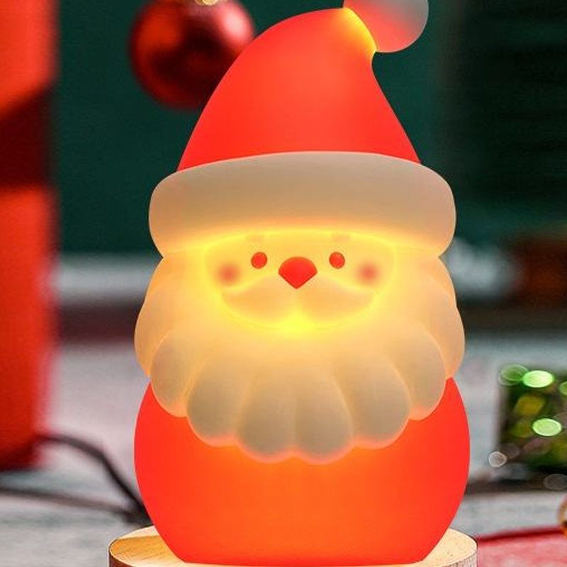 Custom Christmas Snow Old Man Silicone Night Light for Festival Bedroom Atmosphere Application Supplier3